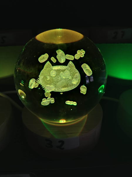 Hologrammkugel - Cat Lovers - Farbwechsel